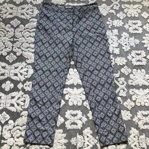 Charter Club Pant Shop, Classic fit, Black & White, Medallion print, Pants, Sz 6